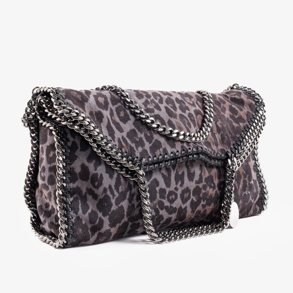 Stella McCartney Falabella Leopard-Print Flap Shoulder Bag - Picture 2 of 13